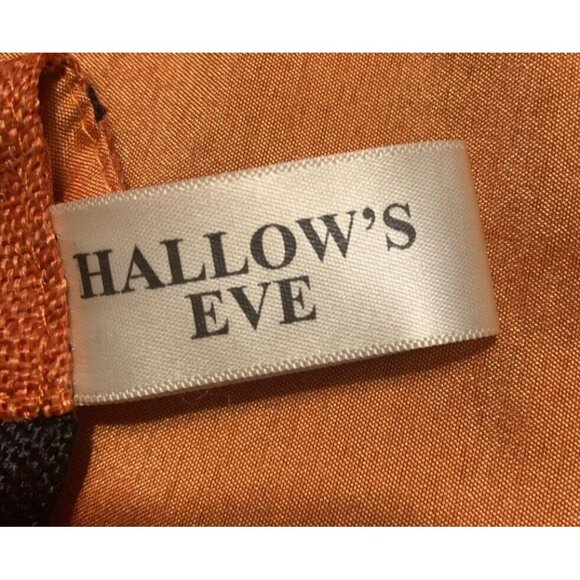 Hallow’s Eve 70” X 14” Orange And Black Table Runner with Spider Web And Spiders - Picture 5 of 5